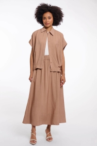 SPÓDNICA TOSCA - BRĄZOWY