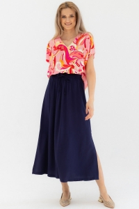 SPÓDNICA VERO - GRANATOWY