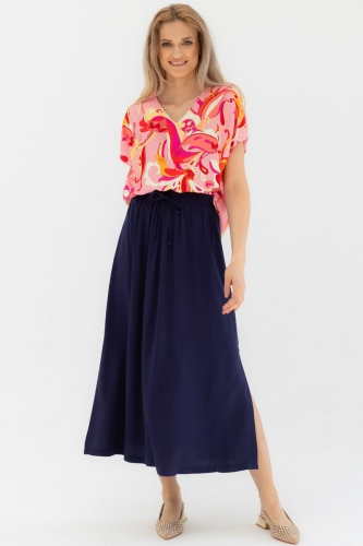 SPÓDNICA VERO - GRANATOWY